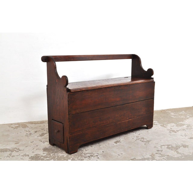 Antique Storage Bench, 1830s For Sale - Image 5 of 12