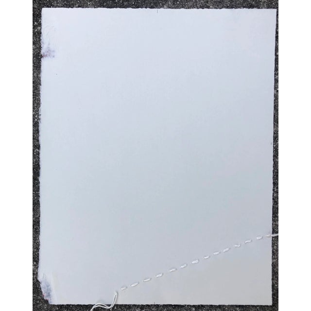 Abstract 1970s Adrienne Anderson Collaged and Sewn Lithograph For Sale - Image 3 of 5