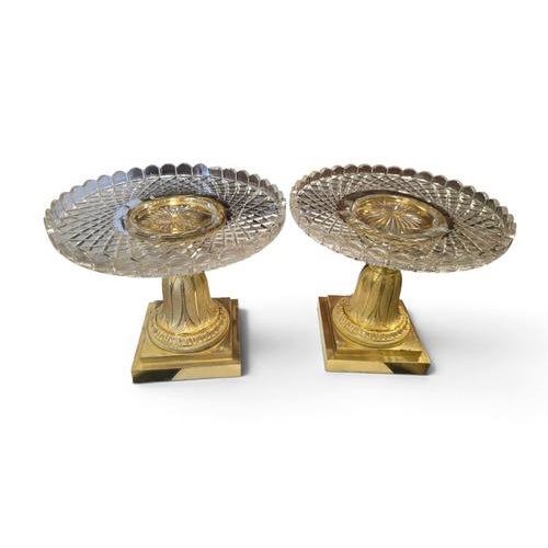 Traditional French Empire Ormolu and Cut Crystal Tazzas by Pierre-Philippe Thomire, 1810, Set of 2 For Sale - Image 3 of 14