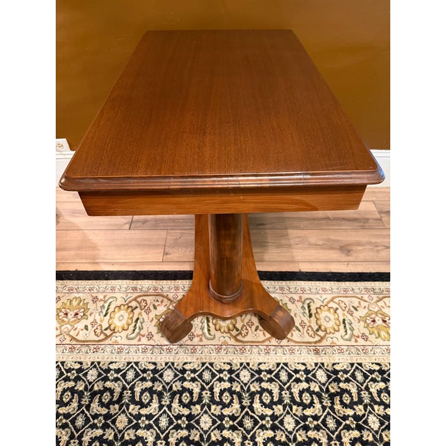 Antique 19th Century American Empire Walnut Library Table (36") For Sale - Image 14 of 18