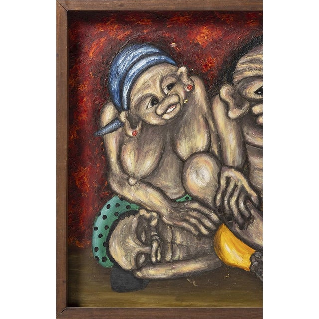 Modern Samson Cossa, 1975, Oil Painting on Platex For Sale - Image 3 of 8