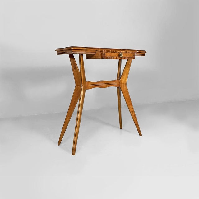 Art Deco Italian Wooden Console, 1940s For Sale - Image 3 of 17