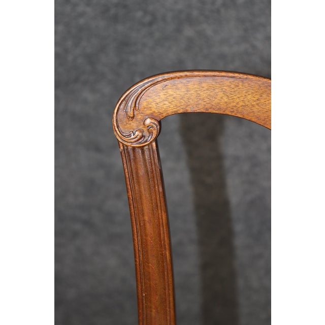 1950's Set 10 Chippendale Style Mahogany Dining Chairs For Sale - Image 11 of 12