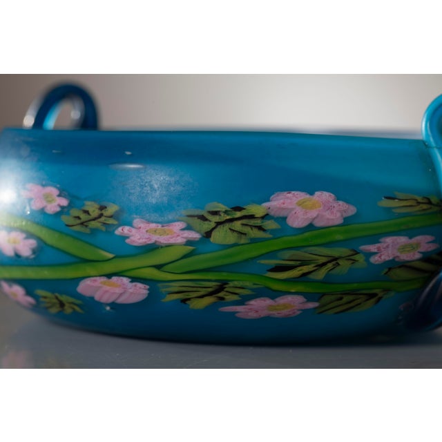 Blue Murrine Glass Bowl by Giuseppe Barovier for Artisti Barovier, Italy, 1910s For Sale - Image 8 of 10