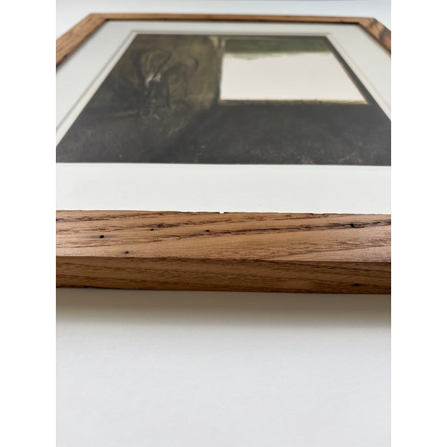 Andrew Wyeth’s “Burning Off” Framed in American Chestnut For Sale - Image 9 of 11