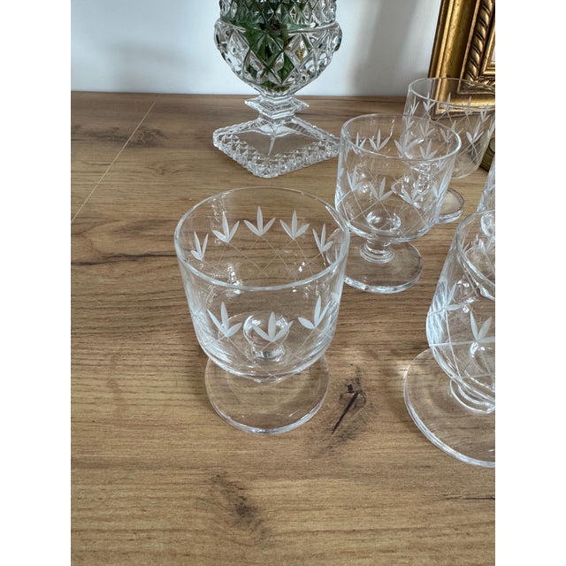 Vintage Cut Liqueur Glasses, Set of 6, in Very Good conditions. Designed 1950 to 1959