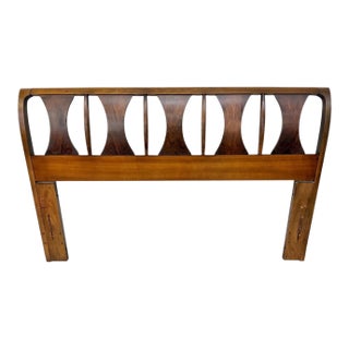 Mid-Century Modern Kent Coffey Perspecta Walnut & Rosewood Full/Queen Headboard For Sale