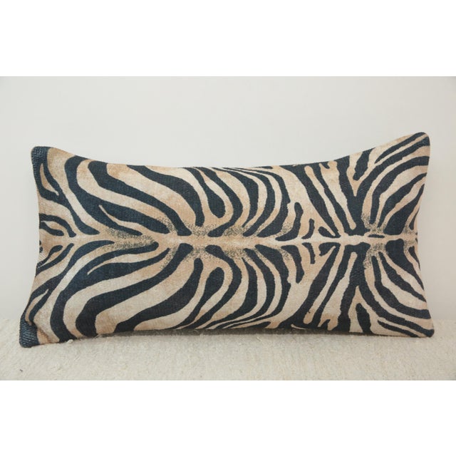2020s Zebra Printed Lumbar Pillow Cover For Sale - Image 5 of 5