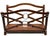 Offering this beautiful metal magazine rack in a western motif. Made of all metal it looks like leather. Stitch markings...