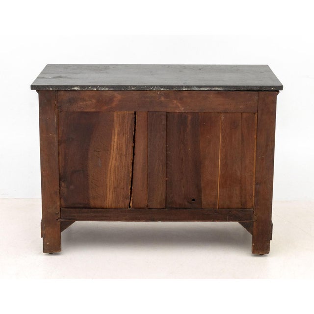 Empire Walnut & Black Marble Top Commode, Circa 1815 For Sale - Image 9 of 9