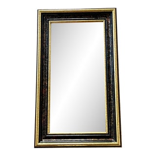 Vintage Faux Burled Wood Mirror For Sale