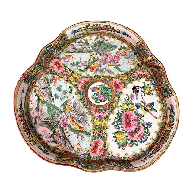 Antique Chinese Canton Tray For Sale