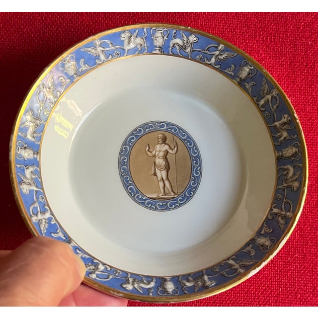 Antique early 19th century German Berlin porcelain saucer dish from from the Frederick Duke of York service circa 1815....