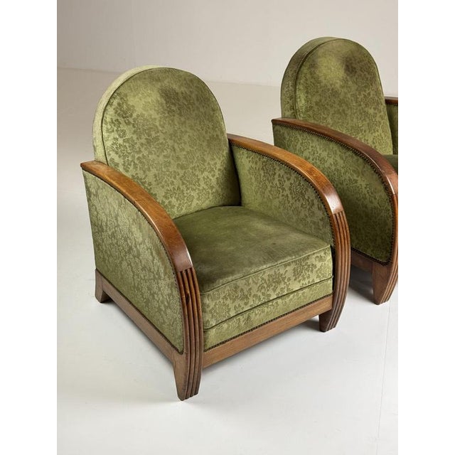 French Art Deco Club Chairs, 1930s, Set of 2 For Sale - Image 4 of 18
