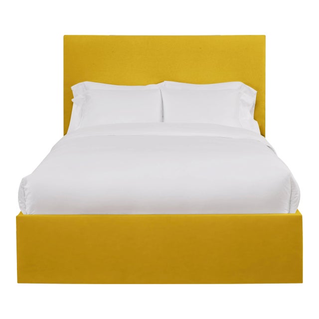 Hadley Full/Double Bedframe, Golden Velvet For Sale