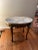 1990s Vintage White Marble Gilt Side Table For Sale - Image 4 of 4