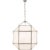 Morris Medium Lantern in Polished Nickel with White Glass Designer: Suzanne Kasler Canopy: 4.75" Round Mounting: Chain...