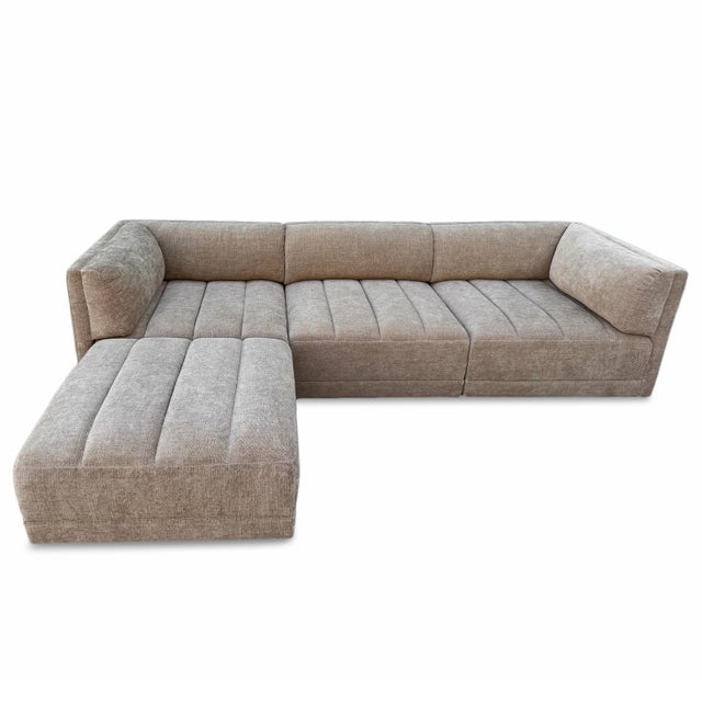 Brown Cocoa Upholstered Sofa For Sale - Image 8 of 16