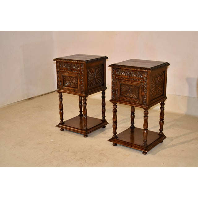 Wood Pair of 19th Century French Oak Side Tables For Sale - Image 7 of 8