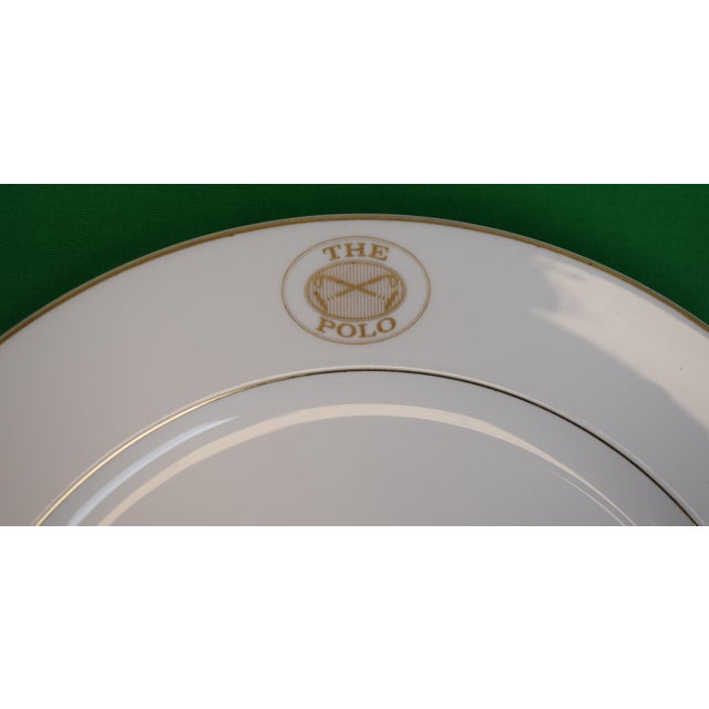 Mid 20th Century Set X 4 the Polo Restaurant Lenox China Dinner Plates For Sale - Image 5 of 5
