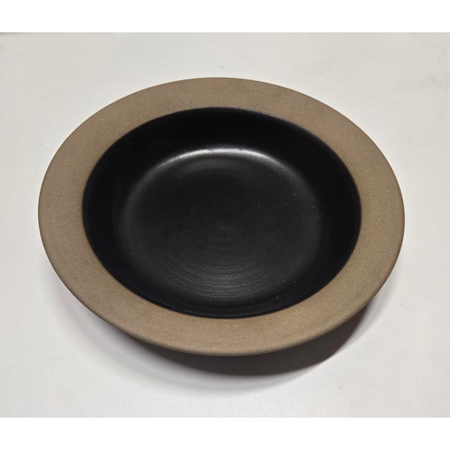 1970s 21-Piece "Rim" Collection of Black Vintage Heath Tableware For Sale - Image 9 of 14