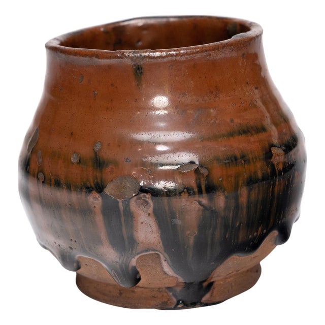 Vintage Chinese Drip Glazed Kitchen Pot, Early 20th Century For Sale