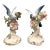 Pair of Vintage English Copeland Porcelain Bird Figurines — Bluebirds With Pink Blossoms — European / Cottagecore / Romantic For Sale