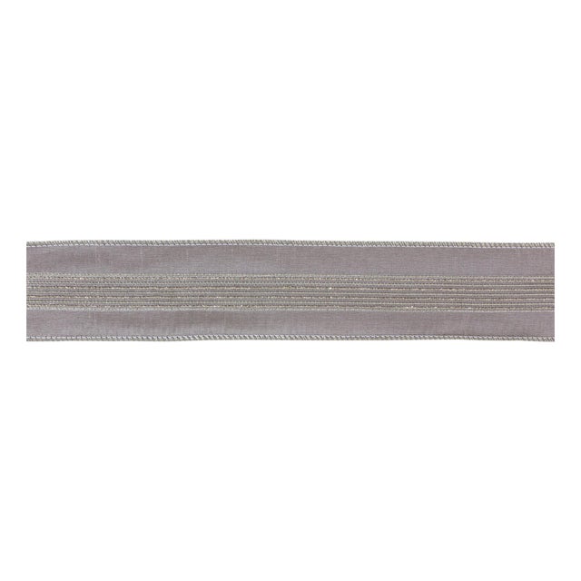 Gray Glittered Ribbon 2.5" x 10 yds. For Sale