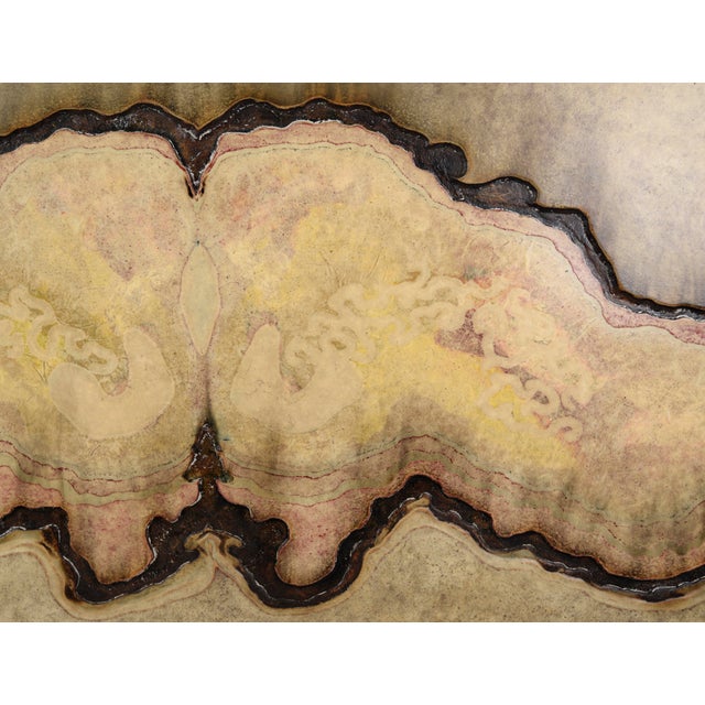 "In the Wings" Wood Panel Original Painting and Carving Carved sculpture and painting by Mickey "Kano" Kane (American,...