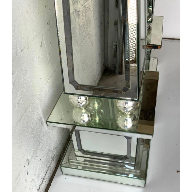 1980s Huge Midcentury Mirrored Obelisks - A Pair For Sale - Image 5 of 9