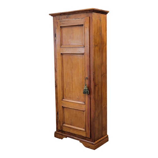 Antique French Rustic Pine and Cherry Wood Cupboard For Sale
