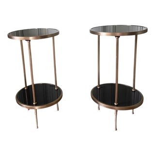 Petite Tiered Side Tables by Global Views Furniture, Set of 2 For Sale