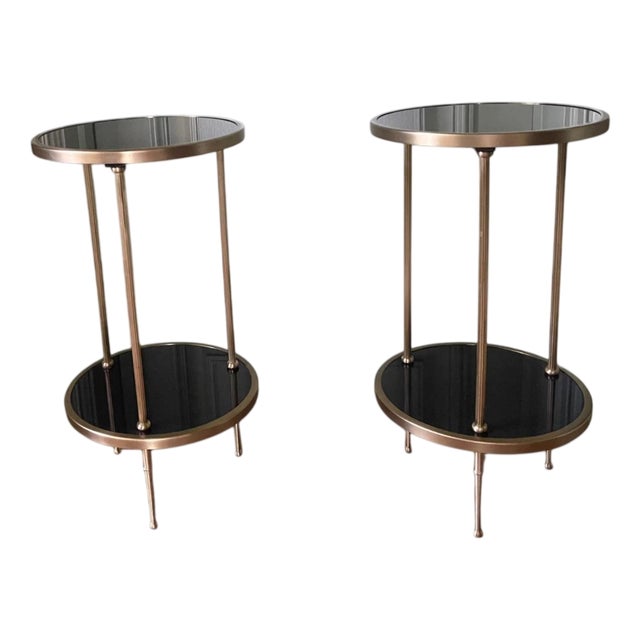 Petite Tiered Side Tables by Global Views Furniture, Set of 2 For Sale