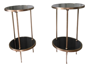 Petite Tiered Side Tables by Global Views Furniture, Set of 2