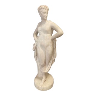 19th Century Carrara Marble Sculpture of Euphrosyne, One of the Three Graces. For Sale