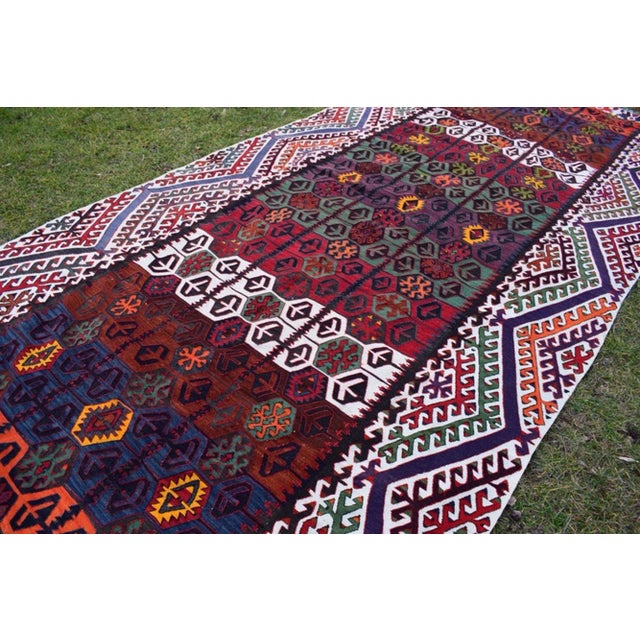 Oversize Turkish Kilim Rug For Sale In Philadelphia - Image 6 of 11
