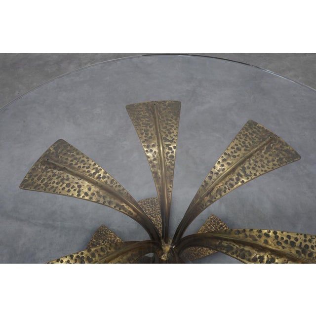 Mid-Century Modern Italian Table in Bronze with Glass Top, 1970s For Sale - Image 13 of 14