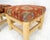 Textile Pair of Heavy Thick Solid Chestnut Legs Rope Seats Benches Stools Mint! For Sale - Image 7 of 12