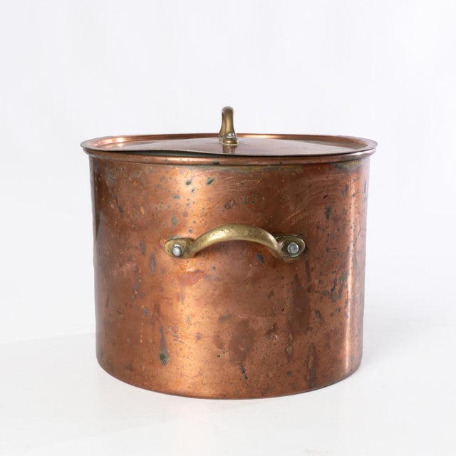 Mid 20th Century Six Piece Set of Copper Pots and Pans For Sale - Image 4 of 18