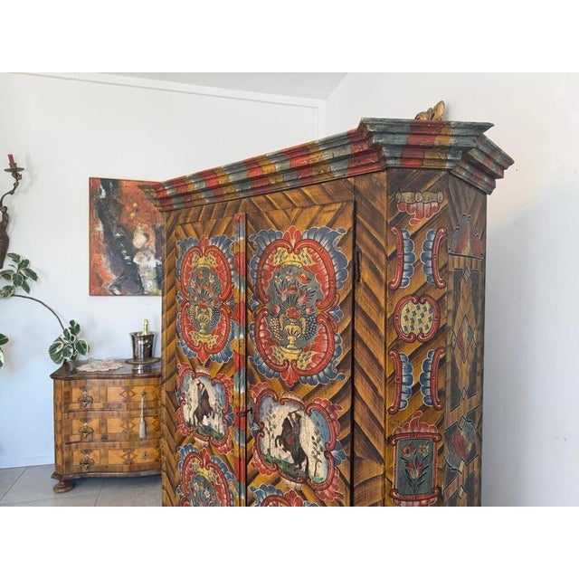 Biedermeier Rustic Farmhouse Cupboard For Sale - Image 10 of 18