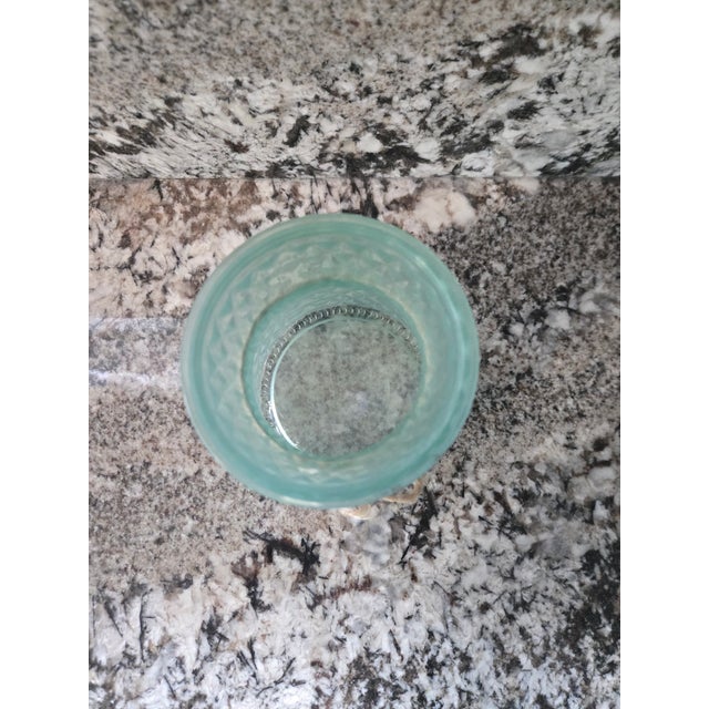 Nautical Blue Seashell Vase For Sale - Image 3 of 3