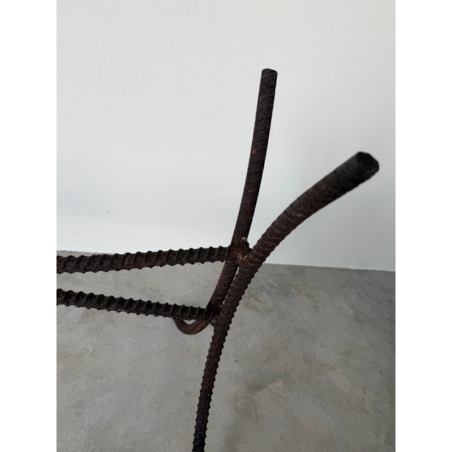 Vintage Brutalist Rebar Metal Garden Console Table Base For Sale - Image 11 of 12