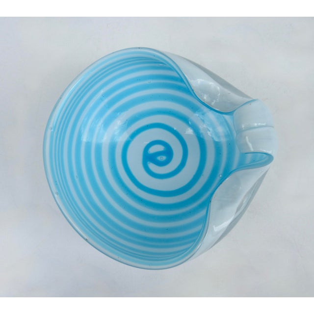 C.1960's Italian Hand-Blown Alfredo Barbini "Infinity," Swirl Triple Cased Murano Catchall Bowl For Sale - Image 16 of 18