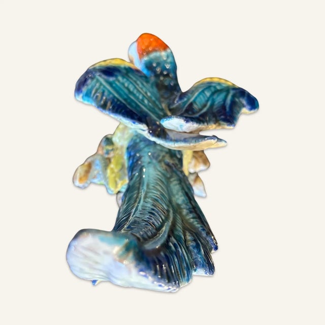 Ceramic 1980s Monumental Italian Majolica Macaw/Parrot by Rigattieri For Sale - Image 7 of 9