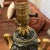 Gemstone Antique French Louis XVI Style Table Lamp Made of Green Marble and Gilt Bronze For Sale - Image 7 of 8