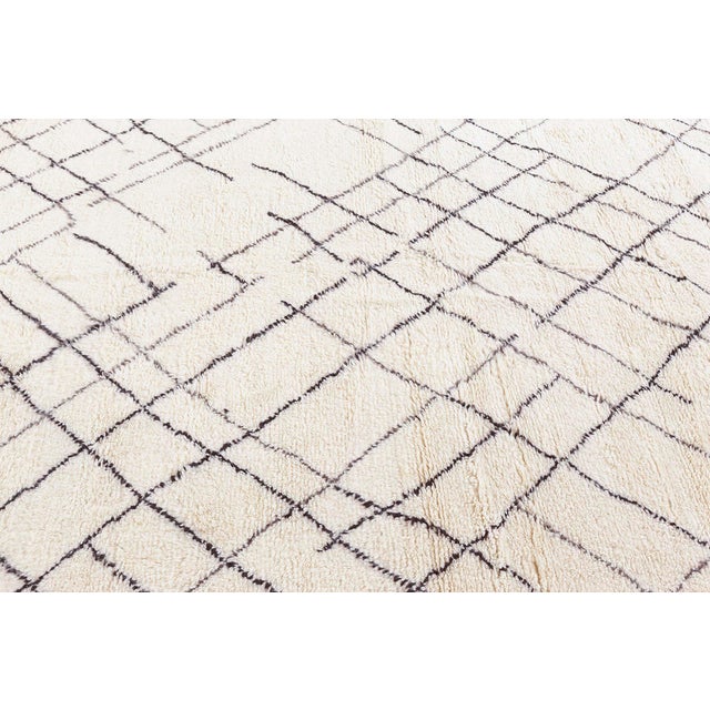 Modern Moroccan Hand-Knotted Wool Rug by Doris Leslie Blau Size: 12'0" × 18'5" (365 × 561 cm) This stunning modern...