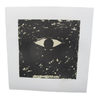 Chris Johanson Signed Limited Aquatint Print Perceptions #9 Sees All Knows All For Sale