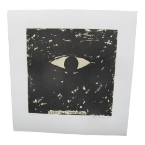 Chris Johanson Signed Limited Aquatint Print Perceptions #9 Sees All Knows All