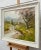 Green Laszlo Neogrady, Countryside Village River Scene with Tree Blossom, Figure and Geese 20th Century, Circa 1925 For Sale - Image 8 of 13