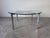 1970s Mid-Century Modern Knoll Barcelona-Style Chrome X-Base Round Glass Coffee Table For Sale - Image 9 of 12